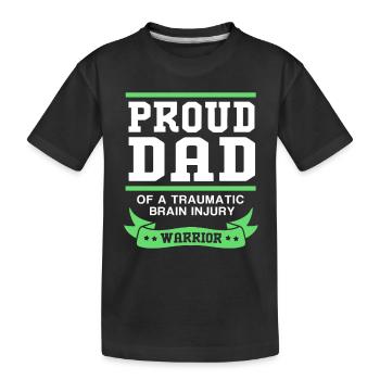 Traumatic brain injury - Kids' Premium Organic T-Shirt - black - Front