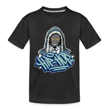 Hip Hop Graffiti - Kids' Premium Organic T-Shirt - black - Front