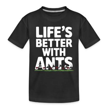 Ant Farm Enthusiast Ant Keeping Ant Colony Builder - Kids' Premium Organic T-Shirt - black - Front