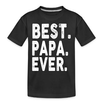 Meilleur Papa De Tous Les Temps Famille Drôle Cool - T-shirt bio Premium Enfant - noir - Devant
