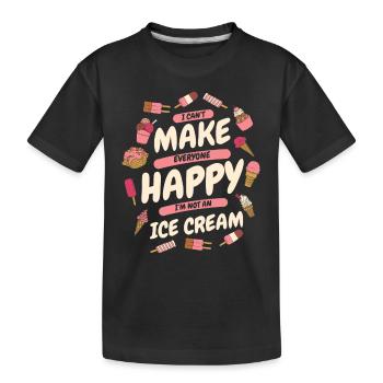 Kann nicht jeden glücklich machen Hersteller Gelato Lover Eis - Kinder Premium Bio T-Shirt - Schwarz - Vorne