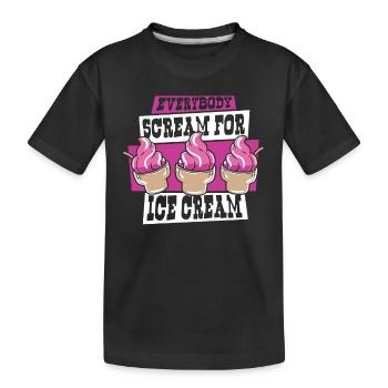 Alle schreien nach Eismaschine Gelato Liebhaber - Kinder Premium Bio T-Shirt - Schwarz - Vorne