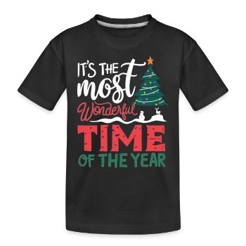 Christmas Most beautiful time of the year Christmas Eve - Kids' Premium Organic T-Shirt - black - Front