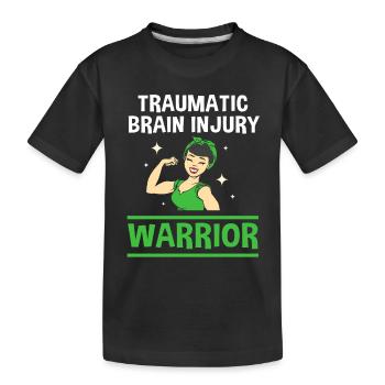 Traumatic brain injury - Kids' Premium Organic T-Shirt - black - Front