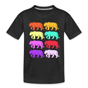 White Tiger - Kids' Premium Organic T-Shirt - black - Front