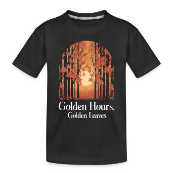 Autumnal blaze of colour for nature lovers and - Kids' Premium Organic T-Shirt - black - Front