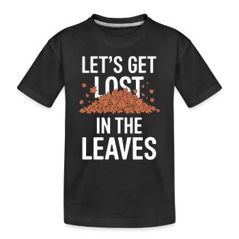Autumnal blaze of colour for nature lovers and - Kids' Premium Organic T-Shirt - black - Front
