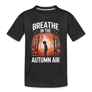 Autumnal blaze of colour for nature lovers and - Kids' Premium Organic T-Shirt - black - Front