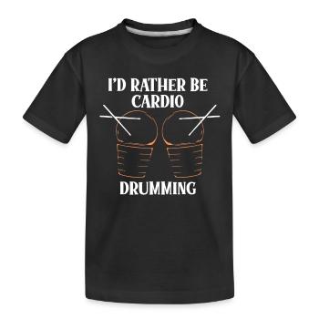 Je préfère faire du cardio - T-shirt bio Premium Enfant - noir - Devant