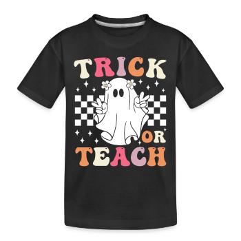 Groovy Trick or Teach Halloween Teacher - T-shirt bio Premium Enfant - noir - Devant