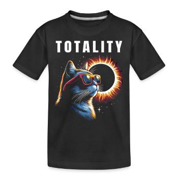Éclipse Solaire Totale Totalité Cat - T-shirt bio Premium Enfant - noir - Devant