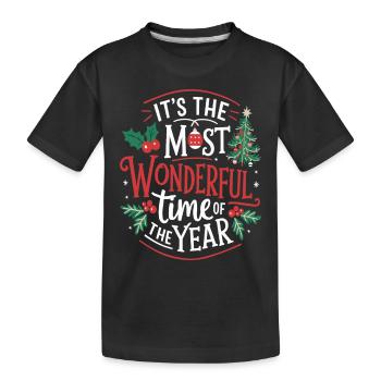 Christmas Eve Christmas The most beautiful time of the year - Kids' Premium Organic T-Shirt - black - Front