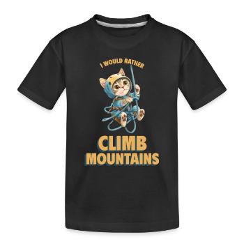 Je préfère escalader les montagnes Bergklettern Katze - T-shirt bio Premium Enfant - noir - Devant