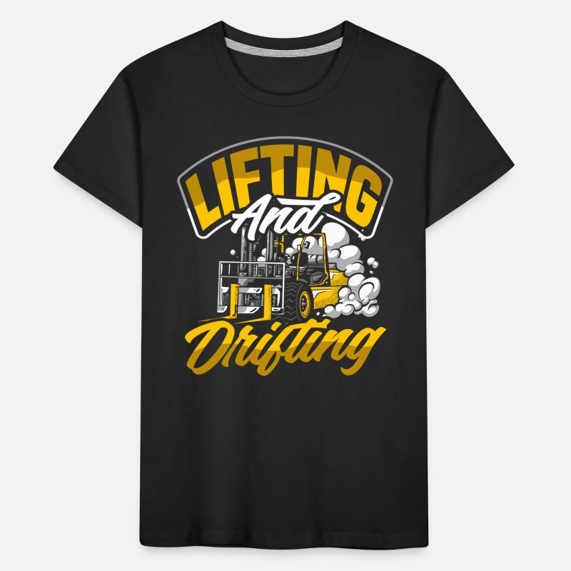 Levage et dérive de chariot élévateur T-shirt bio Premium Enfant
