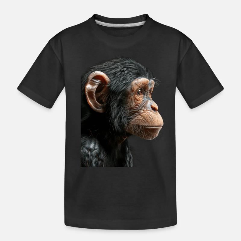 Affe - Kinder Premium Bio T-Shirt - Schwarz