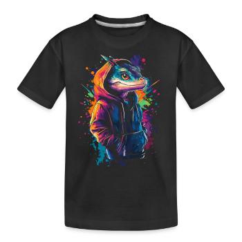 Hip Hop Dragon Vintage Urban Streetwear - Kids' Premium Organic T-Shirt - black - Front