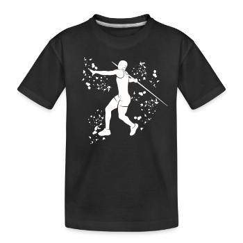 Lancer de javelot Colorsplash Lancer de javelot - T-shirt bio Premium Enfant - noir - Devant