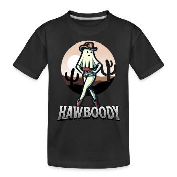 cowboy fille fantôme drôle jeu de mots disant - T-shirt bio Premium Enfant - noir - Devant