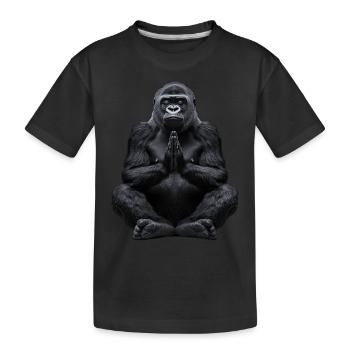 Gorilla - Kinder Premium Bio T-Shirt - Schwarz - Vorne
