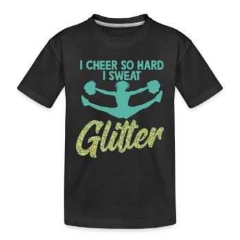 J’applaudis si fort que je transpire paillettes pom-pom girl cheerl - T-shirt bio Premium Enfant - noir - Devant