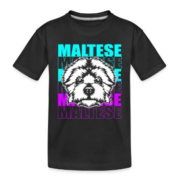 Chien maltais - T-shirt bio Premium Enfant - noir - Devant
