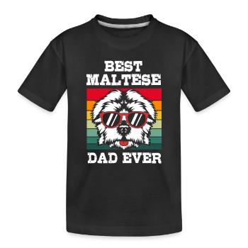 Chien maltais - T-shirt bio Premium Enfant - noir - Devant