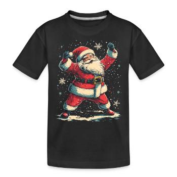 Vintage Weihnachtsmann Weihnachten X-Mas Vibes - Kinder Premium Bio T-Shirt - Schwarz - Vorne