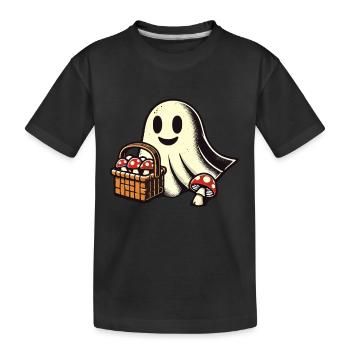 unheMushroom Picker Ghost Amateur de champignons fantomatiques - T-shirt bio Premium Enfant - noir - Devant