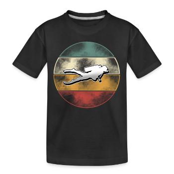 Taucher Tauchen - Kinder Premium Bio T-Shirt - Schwarz - Vorne