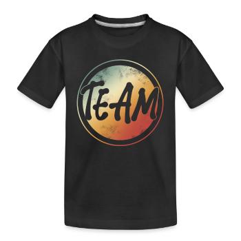 Team - Kinder Premium Bio T-Shirt - Schwarz - Vorne