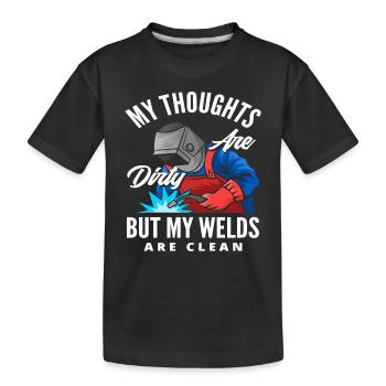 My mind is dirty but mine - Kids' Premium Organic T-Shirt - black - Front
