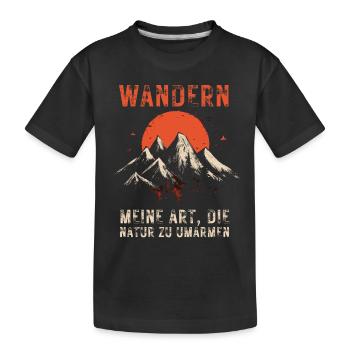 Randonnée pédestre - Profiter de la nature pour les amoureux de la nature - T-shirt bio Premium Enfant - noir - Devant