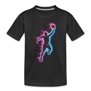 Basketball, Basketball Player, Basketball Player Graphic - Kids' Premium Organic T-Shirt - black - Front