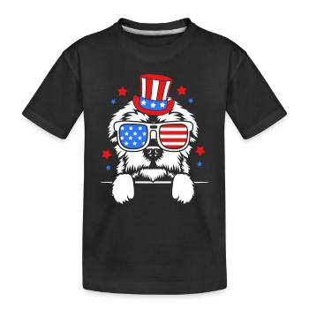 Chien maltais - T-shirt bio Premium Enfant - noir - Devant