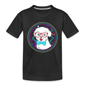 Chien maltais - T-shirt bio Premium Enfant - noir - Devant