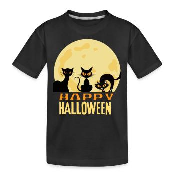 Happy Halloween - Kinder Premium Bio T-Shirt - Schwarz - Vorne