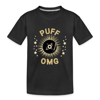 Puff musik rapper - Kinder Premium Bio T-Shirt - Schwarz - Vorne
