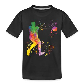 Lanceur de marteau Colorsplash Lancer de marteau - T-shirt bio Premium Enfant - noir - Devant