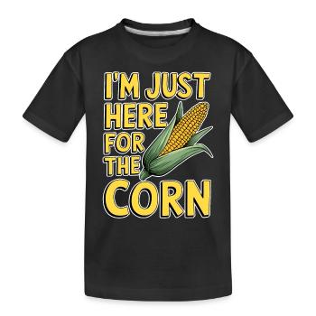 Maiskolben Spruch Mais Lustige Maiskolben Geschenk - Kinder Premium Bio T-Shirt - Schwarz - Vorne
