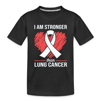 Lung cancer - Kids' Premium Organic T-Shirt - black - Front