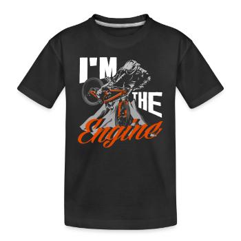 Je suis le moteur - T-shirt bio Premium Enfant - noir - Devant