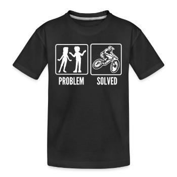 Problem solved: Cyclist - Kids' Premium Organic T-Shirt - black - Front