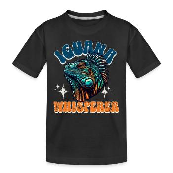 Iguana - Kids' Premium Organic T-Shirt - black - Front