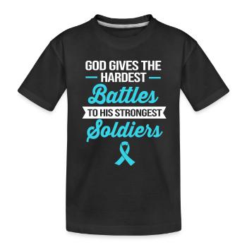 Lung Cancer Survivor Lung - Kids' Premium Organic T-Shirt - black - Front