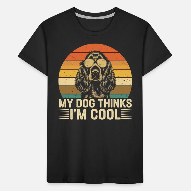 Cocker Spaniel Mon chien pense que je suis cool T-shirt bio Premium Enfant