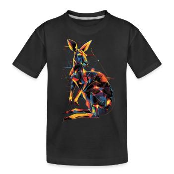 Kangourou - T-shirt bio Premium Enfant - noir - Devant