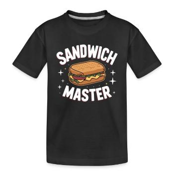Maître du sandwich - T-shirt bio Premium Enfant - noir - Devant
