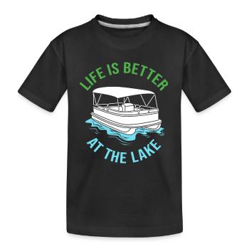 Bateau ponton Bateau Bateaux - T-shirt bio Premium Enfant - noir - Devant