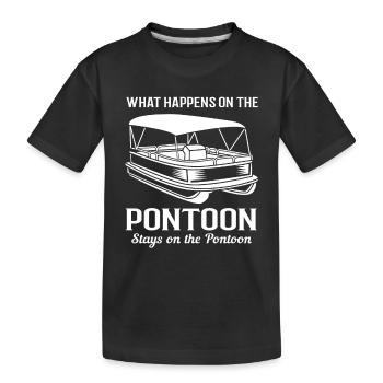 Bateau ponton Bateau Bateaux - T-shirt bio Premium Enfant - noir - Devant