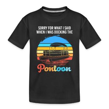 Bateau ponton Bateau Bateaux - T-shirt bio Premium Enfant - noir - Devant